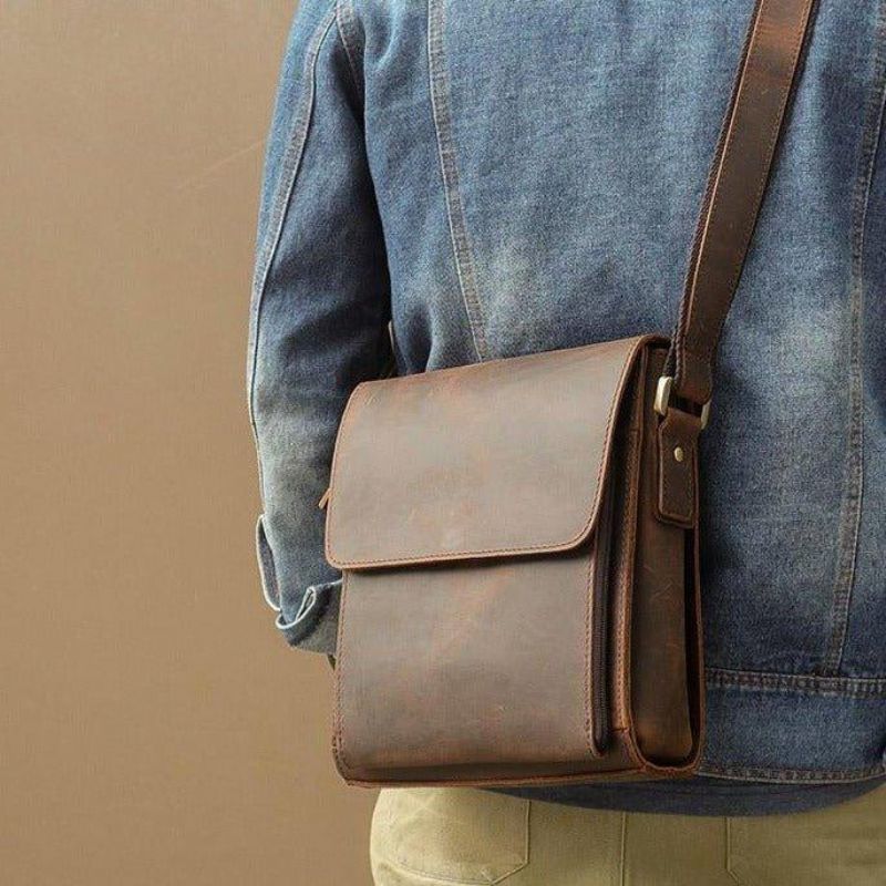 Kis Táska Crossbody Bőr Férfiaknak