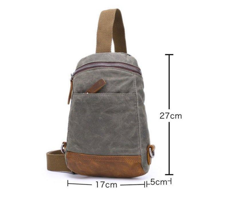 Viaszított Vászon Crossbody Táska