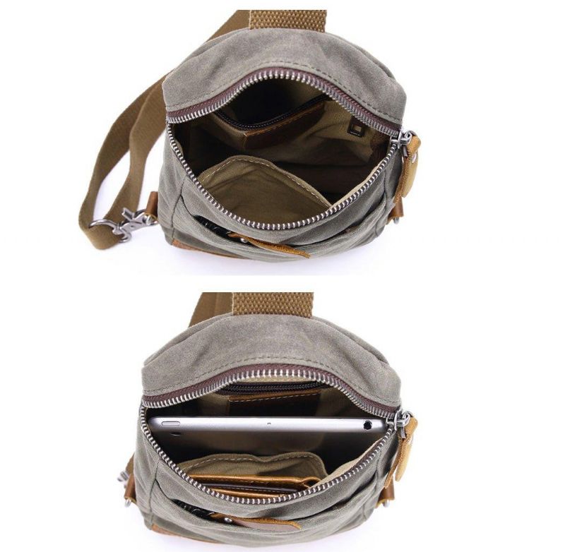 Viaszított Vászon Crossbody Táska